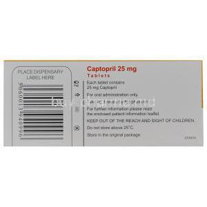 CAPTOPRIL, Captopril 25mg Box Information