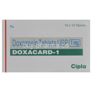 Doxacard-1, Generic Cardura, Doxazosin 1mg Box
