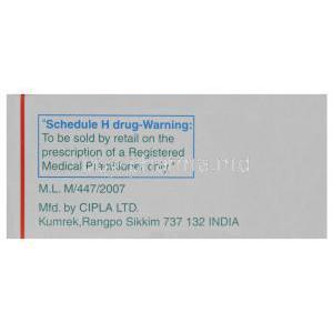 Doxacard-1, Generic Cardura, Doxazosin 1mg Box Manufacturer Cipla