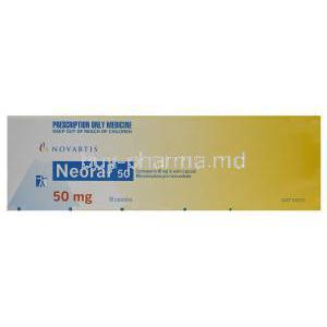 Neoral, Cyclosporin 50mg Box