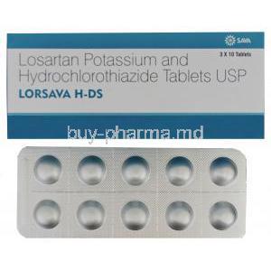 Lorsava H-DS, Generic Hyzaar, Losartan Potassium 100mg and Hydrochlorothiazide 25mg