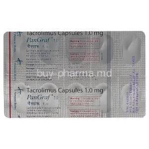 PanGraf 1.0, Generic Prograf, Tacrolimus 1mg Capsule Strip Information