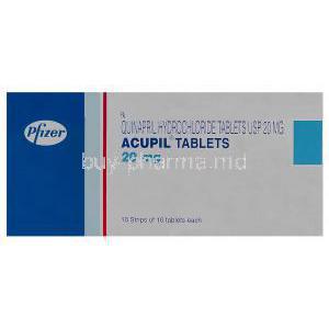 Acupil, Quinapril 20mg Box