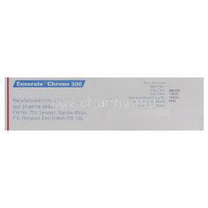 Encorate Chrono 300, Generic Epilim Chrono, Sodium Valproate 200mg and Valproic Acid 87mg Controlled Release Box Manufacturer Sun Pharma