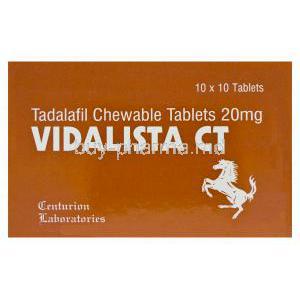 Vidalista CT, Generic Tadasoft, Tadalafil 20mg Chewable Box