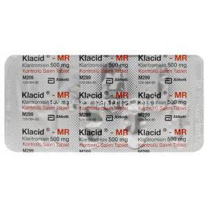 Klacid-MR, Clarithromycin 500mg Modified Release Tablet Strip Back