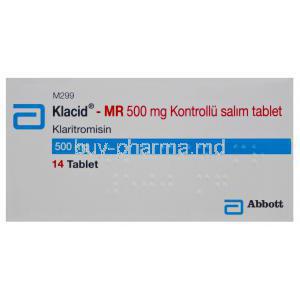 Klacid-MR, Clarithromycin 500mg Modified Release Box
