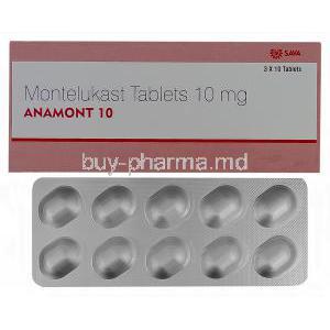 Anamont 10, Generic Singulair, Montelukast 10mg