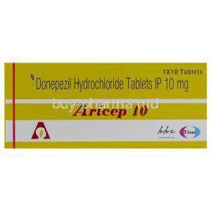 Aricep 10, Donepezil Hydrochloride 10mg Box