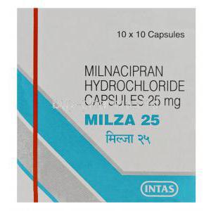 Milza 25, Generic Savella, Milnacipran Hydrochloride 25mg Box