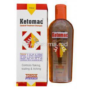 Ketomac Dandruff Treatment Shampoo, Generic Nizoral, Ketoconazole 2% 110ml
