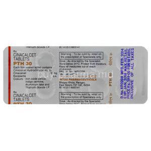 PTH 30, Generic Sensipar, Cinacalcet 30mg Tablet Strip Information
