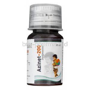 Azinet-200, Generic Zithromax, Azithromycin Oral Suspension 200mg per 5ml 15ml Bottle