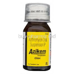 Azikem, Generic Zithromax, Azithromycin Oral Suspension 100mg per 5ml 15ml Bottle