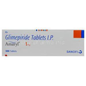 Amaryl, Glimepiride 1mg Box Side