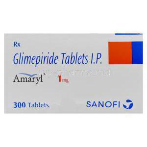 Amaryl, Glimepiride 1mg Box Back