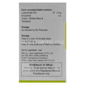 Lopra, Generic Imodium, Loperamide Hydrochloride 2mg Box Information