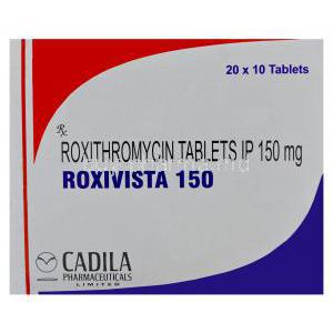 Roxivista 150, Generic Rulide, Roxithromycin 150mg Box