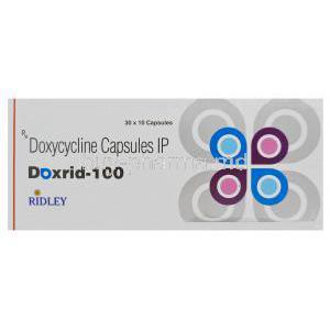 Doxrid-100, Generic Vibramycin, Doxycycline 100mg Box