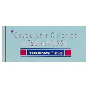 Tropan 2.5, Generic Ditropan, Oxybutynin Chloride 2.5mg Box