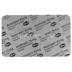 Aromasin, Exemestane 25mg Tablet Strip Back