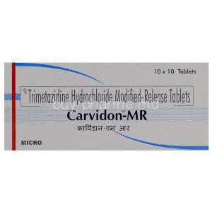 Carvidon-MR, Generic Vastarel MR, Trimetazidine Hydrochloride 35mg Modified Release Box