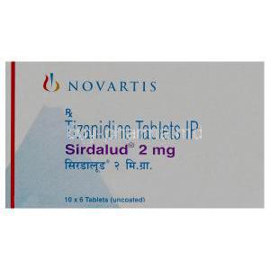 Sirdalud, Tizanidine 2mg Box