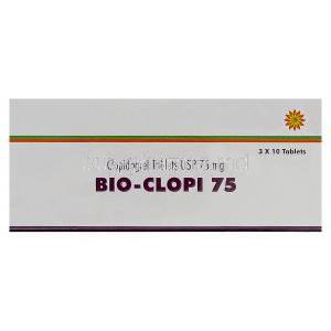 Bio-Clopi 75, Generic Plavix, Clopidogrel 75mg Box