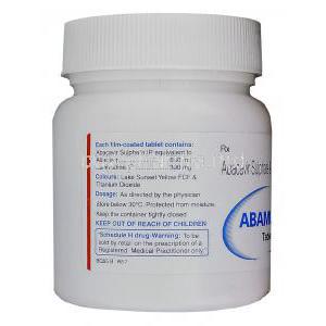 Abamune-L, Generic Kivexa, Abacavir 600mg and Lamivudine 300mg Bottle Information