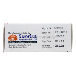 Clofi-50, Generic Clomid, Clomifene Citrate 50mg Box Manufacturer Sunrise Remedies