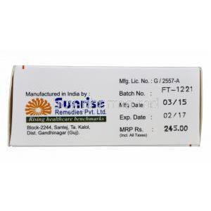 Clofi-100, Generic Clomid, Clomifene Citrate 100mg Box Manufacturer Sunrise Remedies