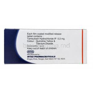 Veltam 0.2, Generic Flomax, Tamsulosin Hydrochloride 0.2mg Modified Release Box Information