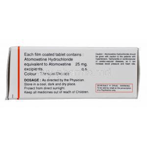 Hypercon-25, Generic Strattera, Atomoxetine 25mg Box Information