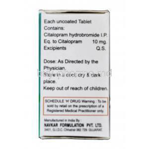 Citka-10, Generic Celexa, Citalopram 10mg Box Information