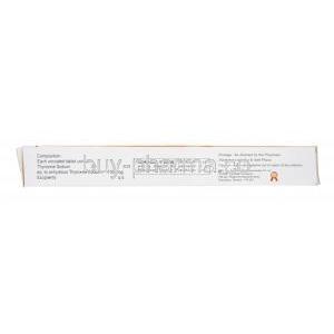 Thypil-100, Generic Synthroid, Thyroxine Sodium 100mcg Box Information