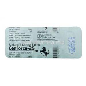 Cenforce-25, Sildenafil Citrate 25mg Tablet Strip Information