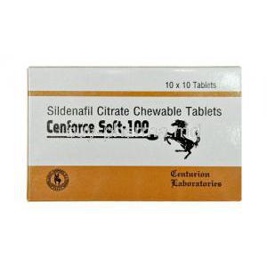 Cenforce Soft-100, Sildenafil Citrate 100mg Chewable Tablet Box