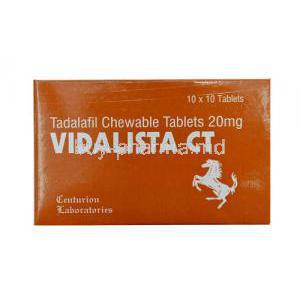 Vidalista CT, Tadalafil Chewable Tablets 20mg Box