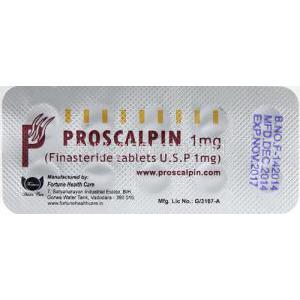 Proscalpin, Finasteride 1mg Tablet Strip Manufacturer Fortune Health Care