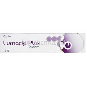 Lumacip Plus Cream, Fluocinolone 0.01% Hydroquinone 4% Tretinoin 0.05% 15 gm Cream Box