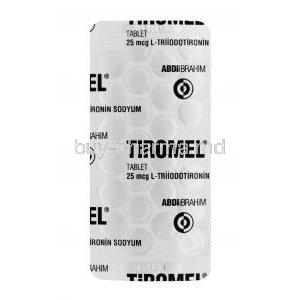 Tiromel, Liothyronine 25mcg Tablet Strip Back