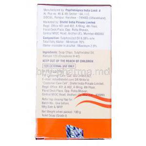 Acne-Aid Bar, Sulphonated Surfactant Blend 6.38% ww 100gm Box Information