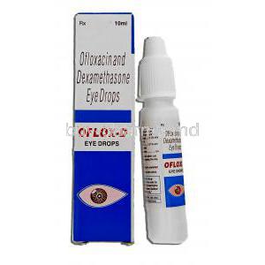 Oflox-D, Dexamethasone/ Ofloxacin 0.1%/ 0.3% 10 ml Ophthalmic Solution Eye/ Ear Drops (Microvision)