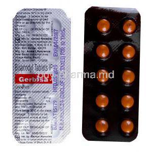 Gerbisa, Generic Dulcolax, Bisacodyl 5mg Tablet Strip