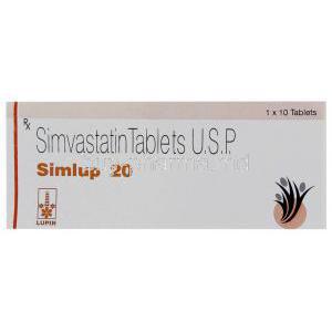 Simlup 20, Generic  Zocor, Simvastatin 20mg