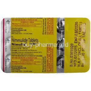 Nimulid, Nimesulide 100mg Tablet Strip Information