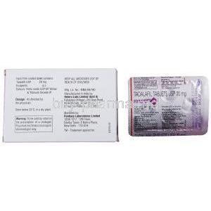 Forzest 20, Tadalafil 20mg Box and Tablet Strip Information