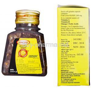 Seacod, Cod Liver Oil 300mg Box Information