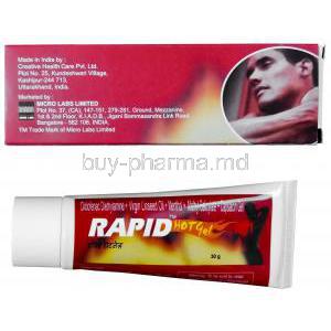 Rapid HotGel, Generic Axane, Diclofenac 1% Capsaicin 0.025% 30gm Gel Micro Labs