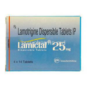 Lamictal Dispersible Tablets, Lamotrigine Dispersible 25mg Box